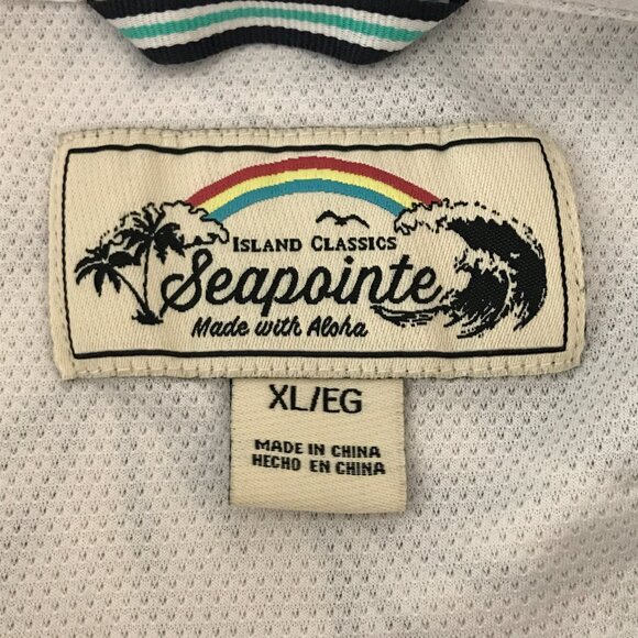 Seapointe Men's XL Hawaiian Aloha Button Up Short Sleeve Shirt - Picture 9 of 11